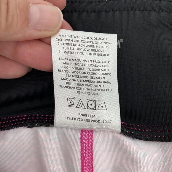Gaiam Girl's Stretch Elastic Waist Cropped Capri Leggings Marled Pink Size XL 16 - Picture 7 of 10